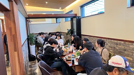 학과생 중간고사 종료 격려 산책 및 식사